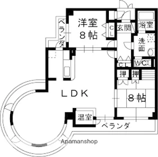 ニューハイツ・花水木【3階】の間取り