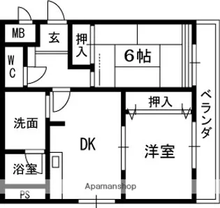 パレ菊水【4階】の間取り