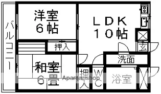 ハーモニーライフ春日【4階】の間取り