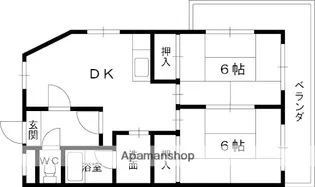 ハイクレスト宮之阪【2階】の間取り