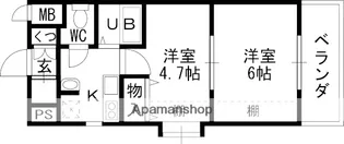 大阪府枚方市津田駅前1丁目【マンション】の間取り