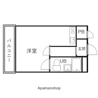 1Kの間取り画像