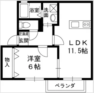 シャローム【1階】の間取り