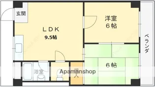 パインリーフ甲子園【1階】の間取り