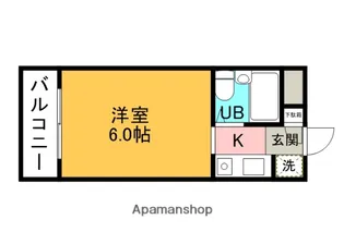 ジョイフル富田【404号室】の間取り