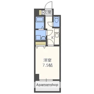 大阪府大阪市福島区海老江8丁目【マンション】の間取り