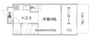 東洋プラザ高倉【8階】の間取り
