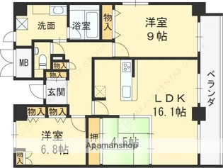 ドルチェ・ヴィータ(都島)【8階】の間取り