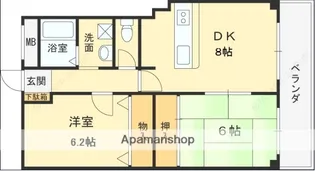 ライフ野江【803号室】の間取り