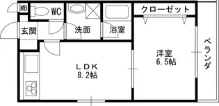 兵庫県尼崎市南武庫之荘6丁目【アパート】の間取り