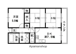 大阪府大阪市鶴見区横堤3丁目【マンション】の間取り