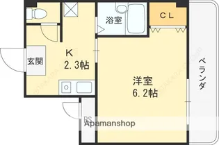 フローラルステージ成育【404号室】の間取り