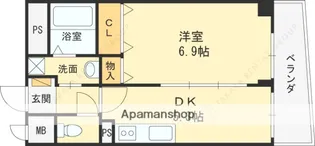 グランデル武庫之荘【6階】の間取り