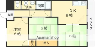 ウエストハイツP1【505号室】の間取り