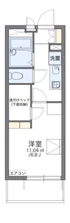 レオパレスLA CASAII【2階】の間取り