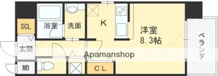 スプランディッド野江【3階】の間取り