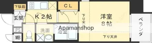 レジュールアッシュ都島【6階】の間取り