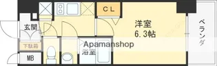 エスリード京橋グランツ【4階】の間取り