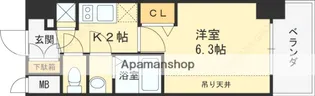 エスリード京橋グランツ【7階】の間取り