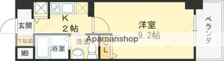 レジデンス京橋スクエア(旧ルクレ京橋)【10階】の間取り