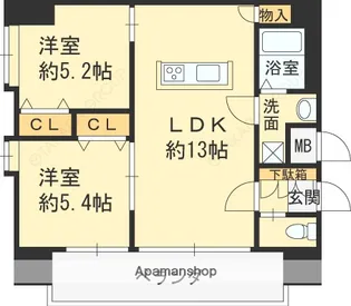 W.O.B.KYOBASHI【13階】の間取り
