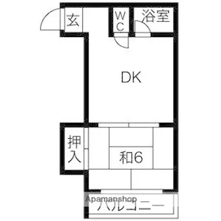 プレアール弁天【5階】の間取り