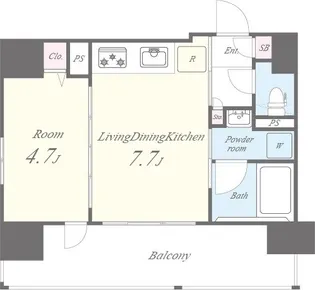 セイワパレス玉造駅前【7階】の間取り