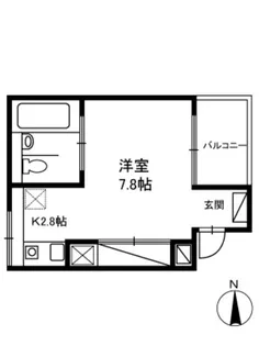 1Rの間取り画像
