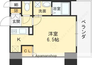 ララプレイス ザ・京橋ステラ【7階】の間取り