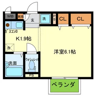 兵庫県神戸市長田区御船通3丁目【アパート】の間取り