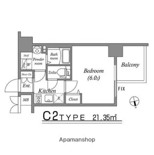 1Kの間取り画像