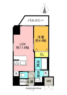 プレジオ都島本通【4階】の間取り