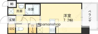 レジュールアッシュ桜宮リバーコート【8階】の間取り