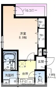 フジパレス豊里中央公園Ⅲ番館【3階】の間取り