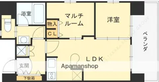 エステムコート京橋セレブⅠポーラスター【4階】の間取り