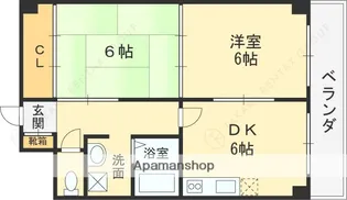 エクセル山本【201号室】の間取り