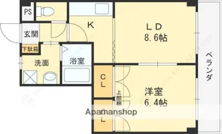 M’プラザ城東六番館【903号室】の間取り