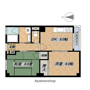 都島岡本マンション【3階】の間取り