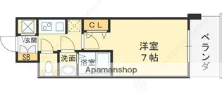 エスリードレジデンス都島シティフロント【13階】の間取り