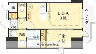 大阪府大阪市福島区吉野1丁目【マンション】の間取り