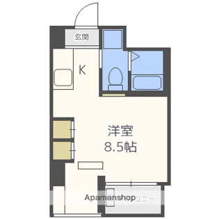 レオンコンフォート弁天町【8階】の間取り
