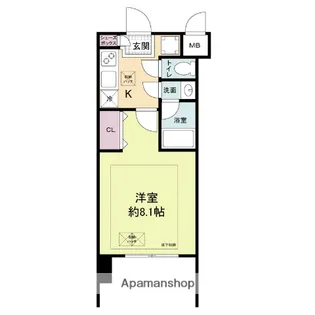 1Kの間取り画像