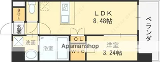 エスリードレジデンス都島NORTH【7階】の間取り