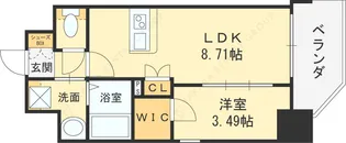 サムティ京橋Clear【3階】の間取り