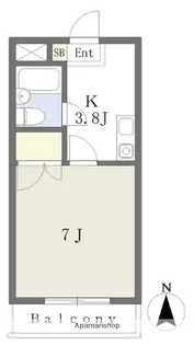 1Kの間取り画像