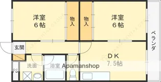 ビューテラス畷B棟【1階】の間取り