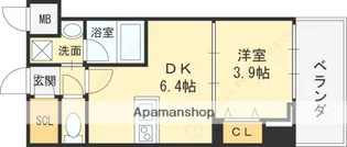 ヴィーナス今里【4階】の間取り