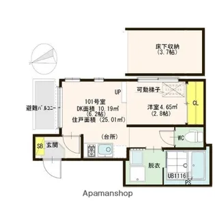 大阪府大阪市北区長柄中3丁目【アパート】の間取り