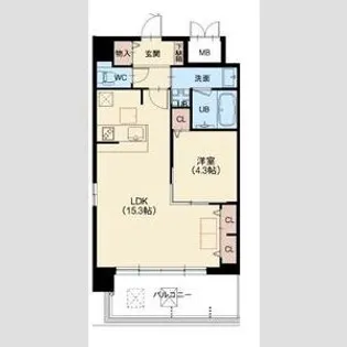 スプランディッド王子公園【0804号室】の間取り