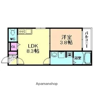 大阪府大阪市東淀川区北江口4丁目【アパート】の間取り